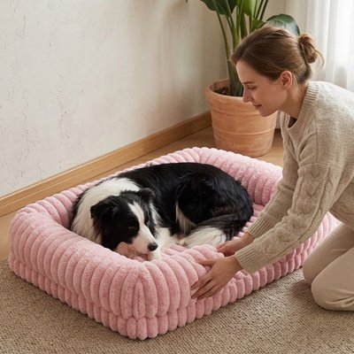 Panier Chien tissu en velours 