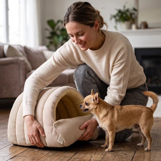 Panier pour petit chien  garnissage moelleux 