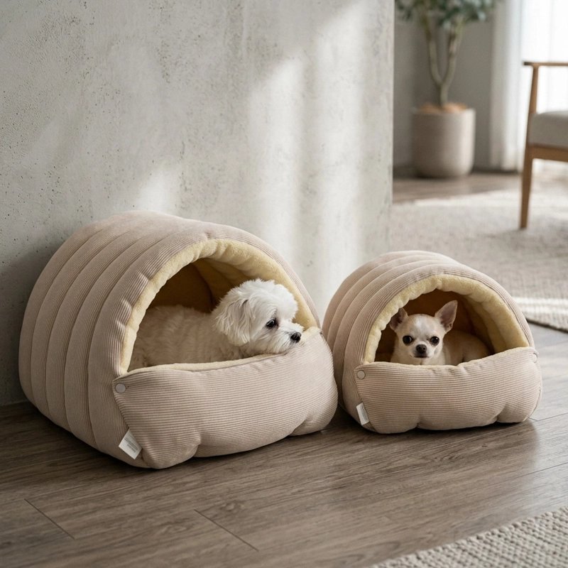 Panier pour petit chien  isole du sol froid