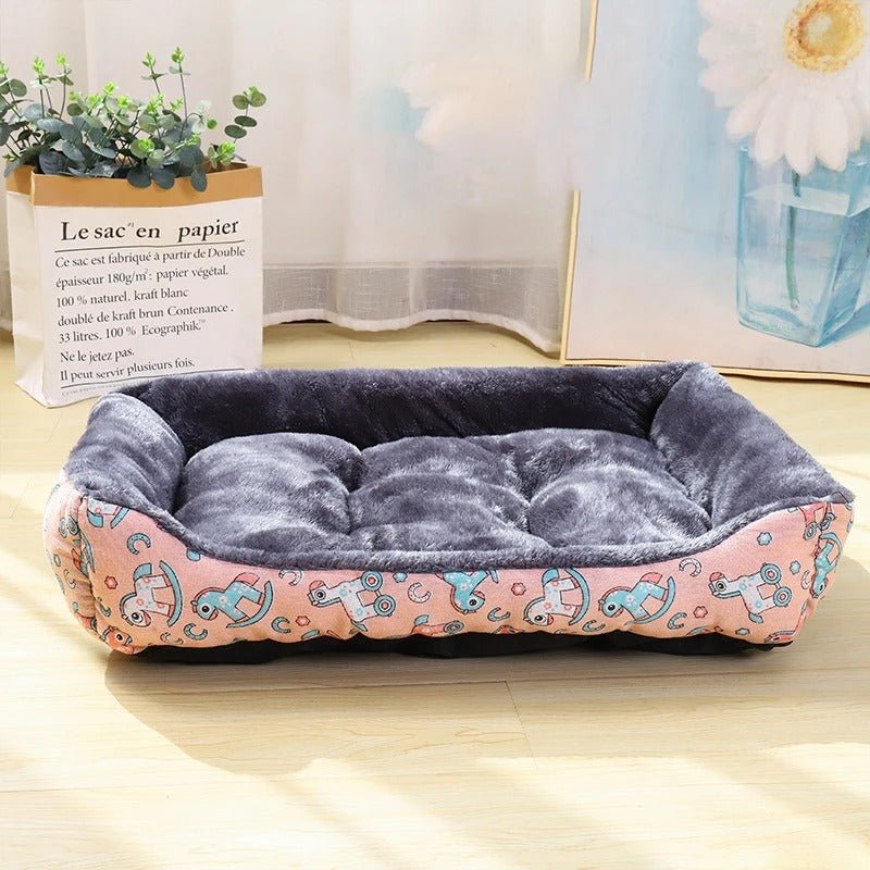 panier chien confort moelleux rose