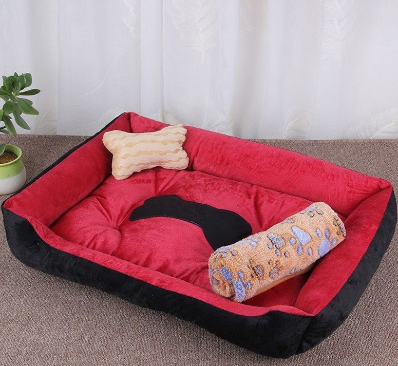 panier chien designe scandinave rouge