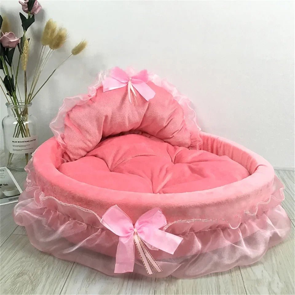 panier chien princesse rose