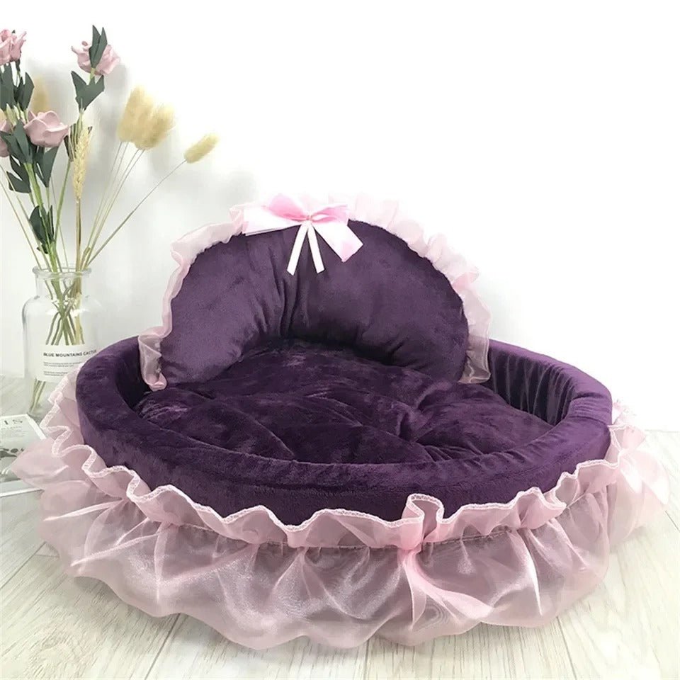 panier chien  princesse violet