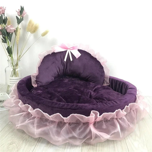panier chien  princesse violet