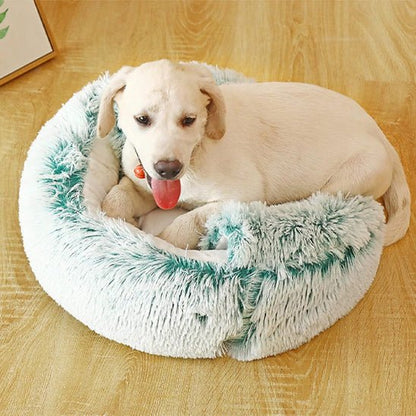 panier chien semi ferme gris