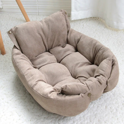 panier lavable pour chien couchage premium couleur marron 