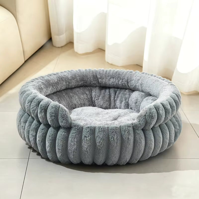 panier orthopédique pour chien en peluche moelleux