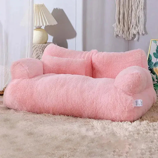 panier pour chien canape rose