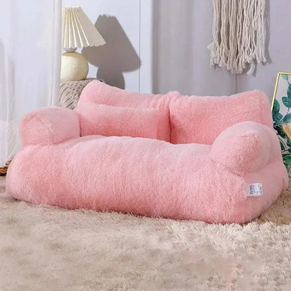 panier pour chien canape rose