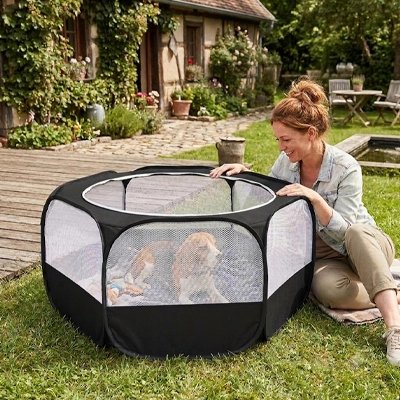 Parc pour Chien se range facilement 