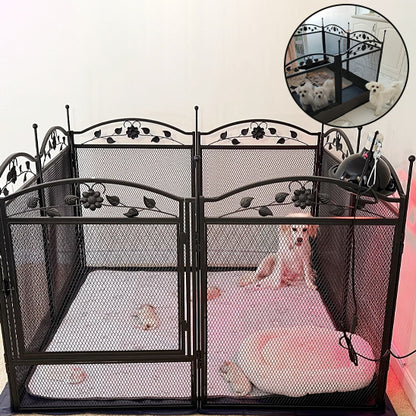 parc pour chien décoré