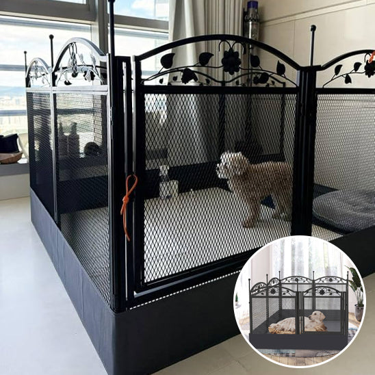 parc pour chien dans salon