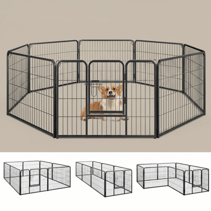 parc pour chiens multifonctions panneaux antirouille