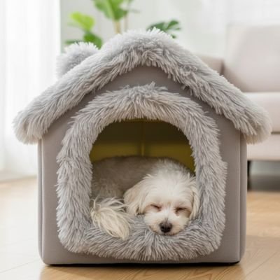 petit toutou dort dans niche pour Chien intérieur portable 