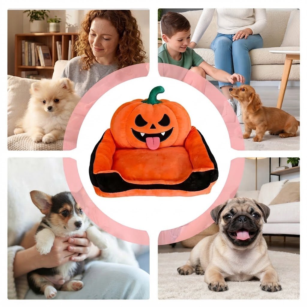 petit canape pour chien citrouille convient petit  race