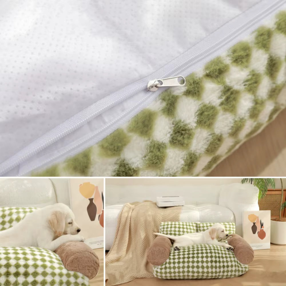 petit canape pour chien en peluche respirant
