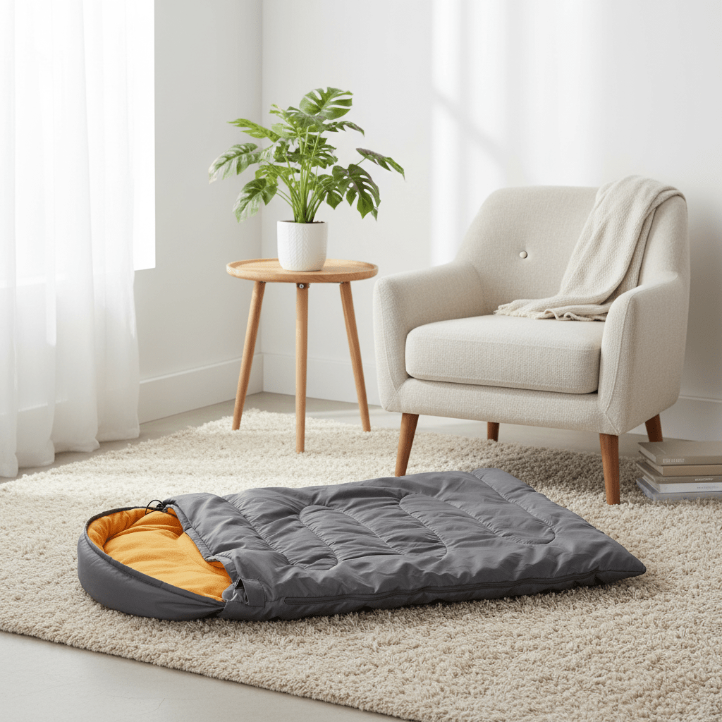 sac de couchage chien imperméable gris