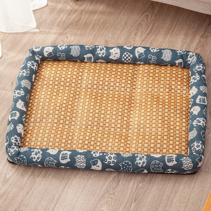 tapis chien rafraichissant bleu
