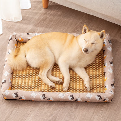 tapis chien rafraichissant tisse