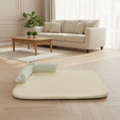 tapis orthopédique pour chien frais blanc