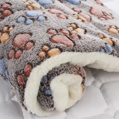 tapis pour chien en flanelle patte chien 