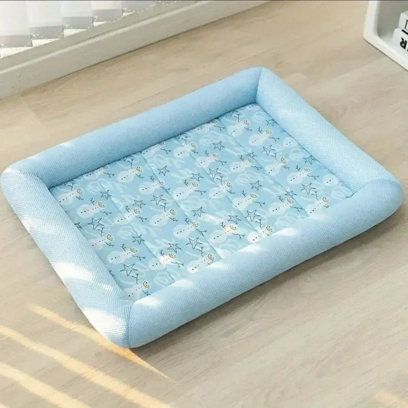 tapis pour chien rafraichissant bleu motif Etoile