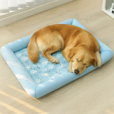 tapis pour chien rafraichissant pour chien bleu