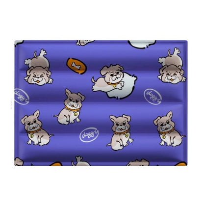 tapis rafraichissant chien couleur bleu motif ose chien