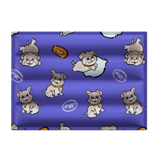 tapis rafraichissant chien couleur bleu motif ose chien