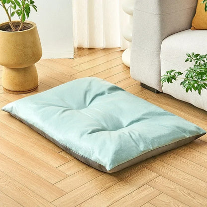 tapis rafraichissant chien epais dans gris salon