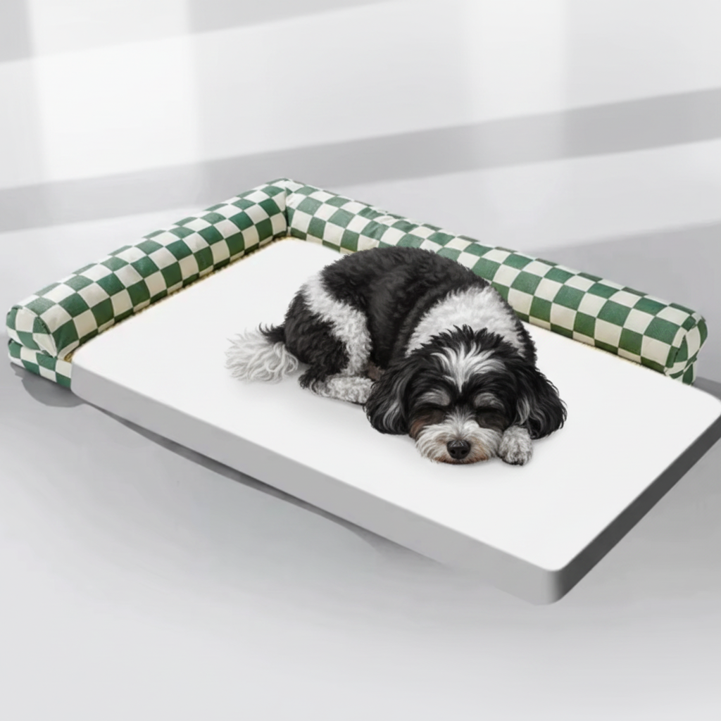 tapis rafraichissant pour chien en rotin déhoussable