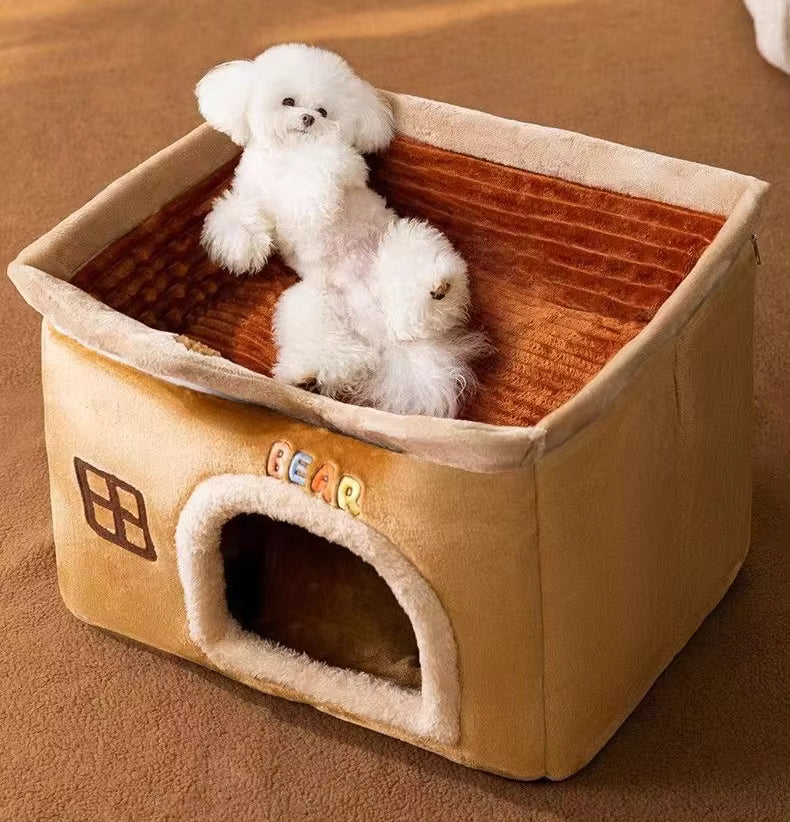 toit démontable de cabane confortable d_inteirure pour chien