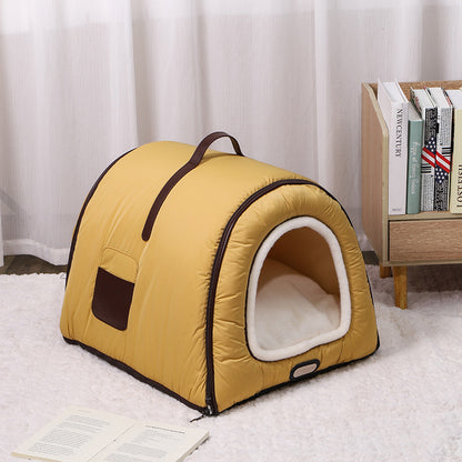 toit pour niche qualité doudoune avec une poche