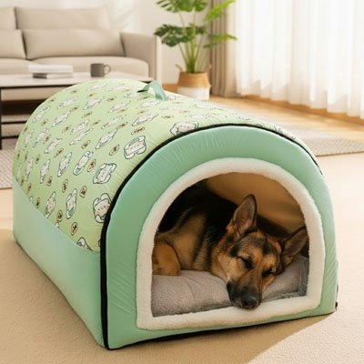  toutou allonger dans niche d' intérieur chien pliable 