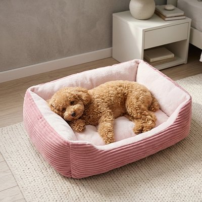 toutou allonger dans Panier orthopédique  pour Chien