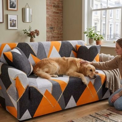 toutou allonger sur la Protection canapé pour chien