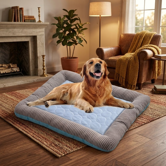 toutou_allonger_dans_tapis_rafraichissant_chien_doux_ dans salon