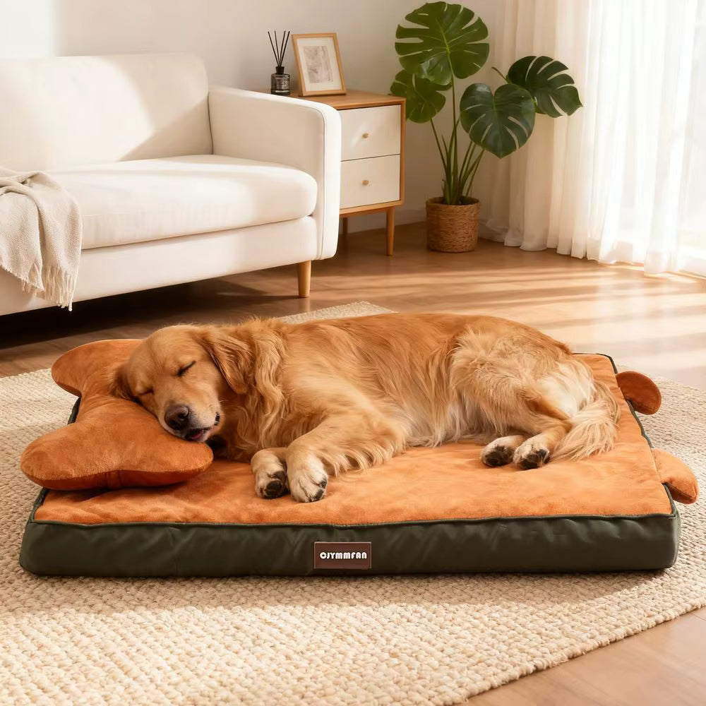 toutou allonger sur coussin pour chien déhoussable amovible