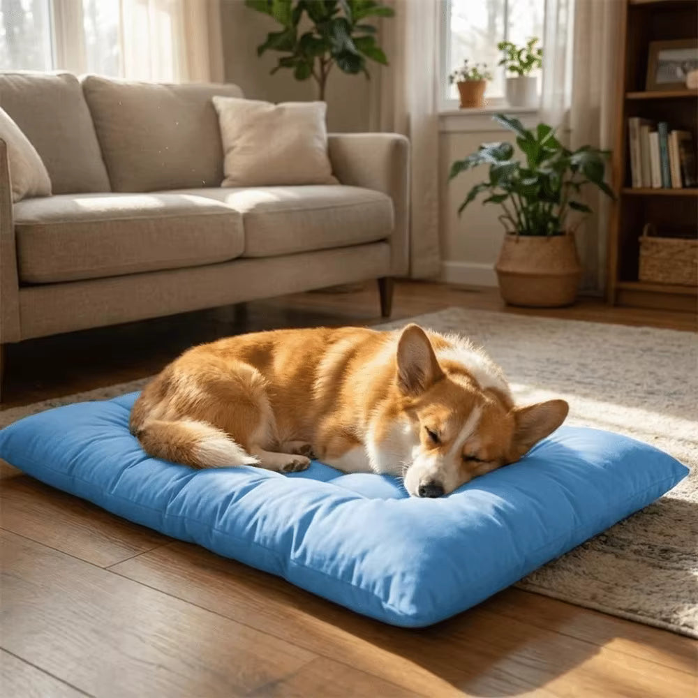 toutou allonger sur coussin pour chien xxl dans salon