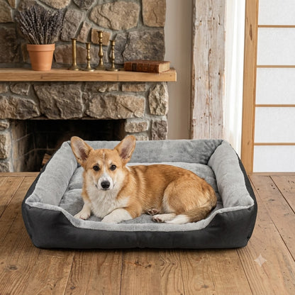  assis dans panier orthopédique chien chaud