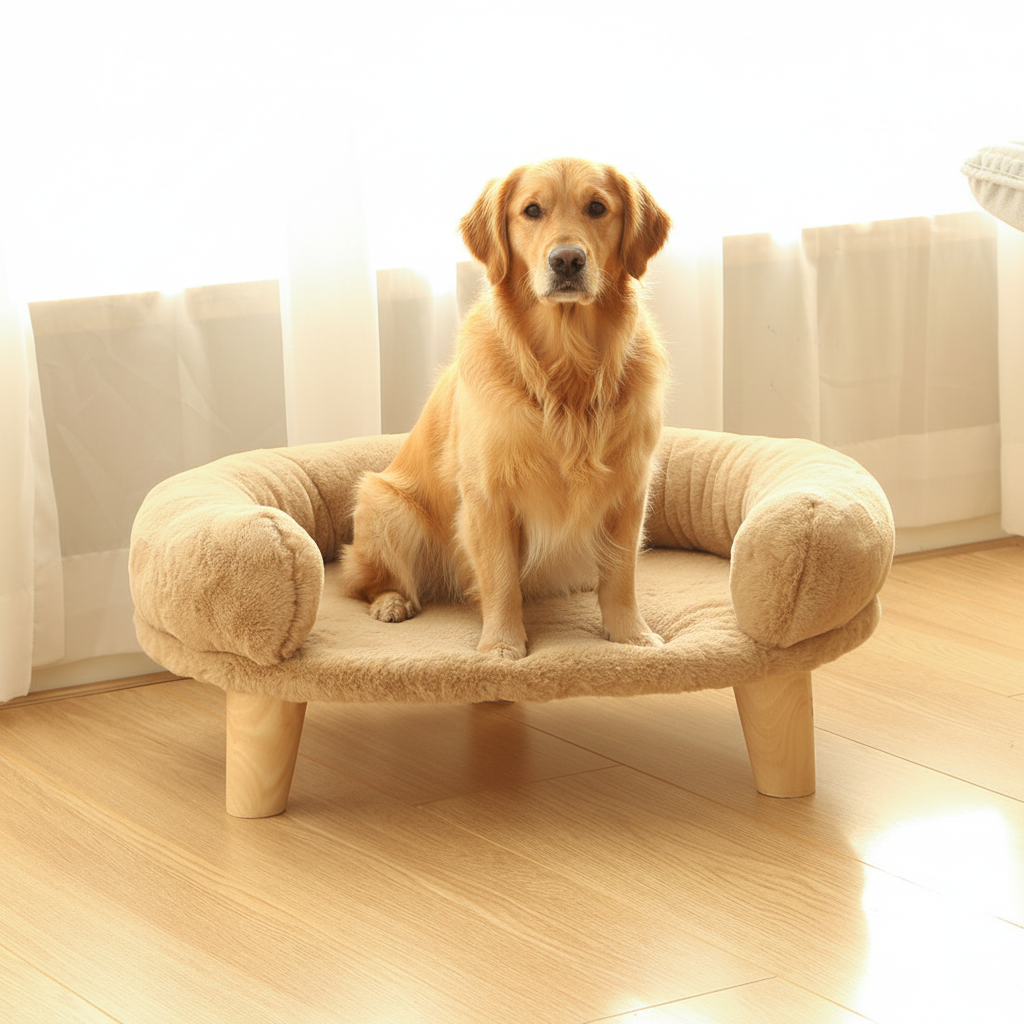 toutou assis sur banquette pour chien déhoussable