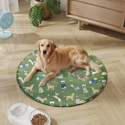toutou assis sur tapis rafraichissant chien grand taille