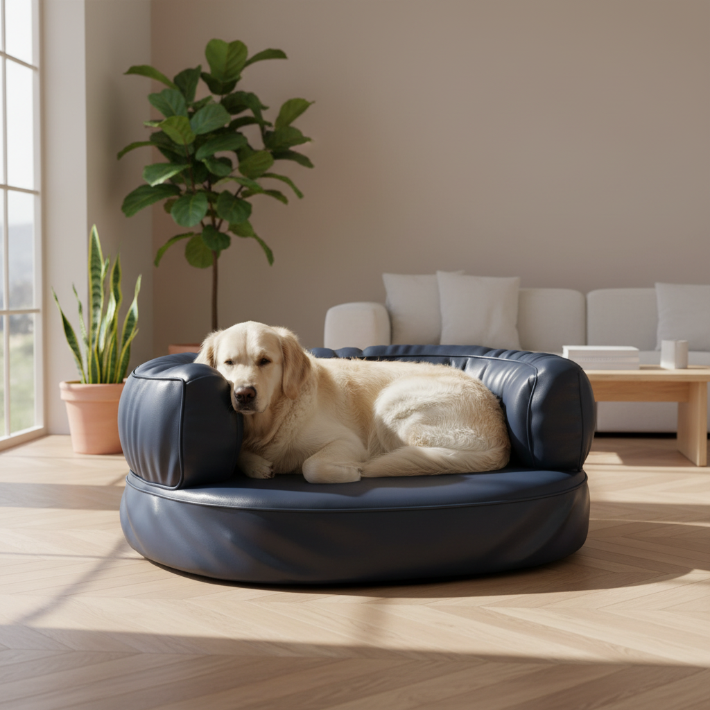 toutou détendu sur banquette chien ergonomique