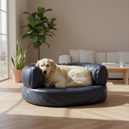 toutou détendu sur banquette chien ergonomique