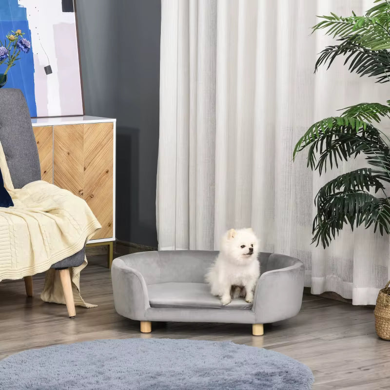 toutou dans canapé pour grand chien élégant