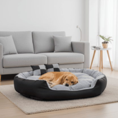 toutou dans coussin orthopédique chien avec fermeture éclaire
