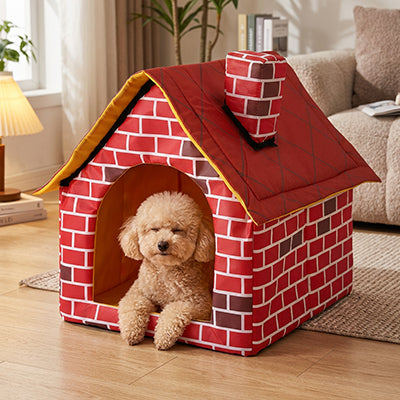 toutou_dans_niche_pour_chien intérieure re amovible