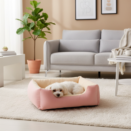 toutou dans panier pour chien design élégant