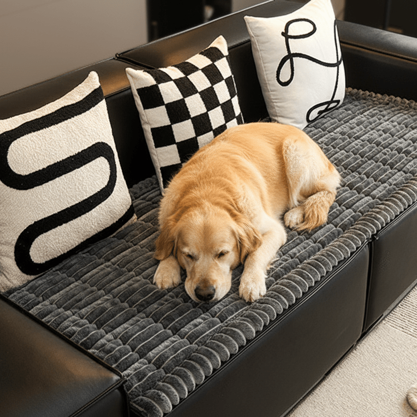 toutou dans sofa pour chien sur canape