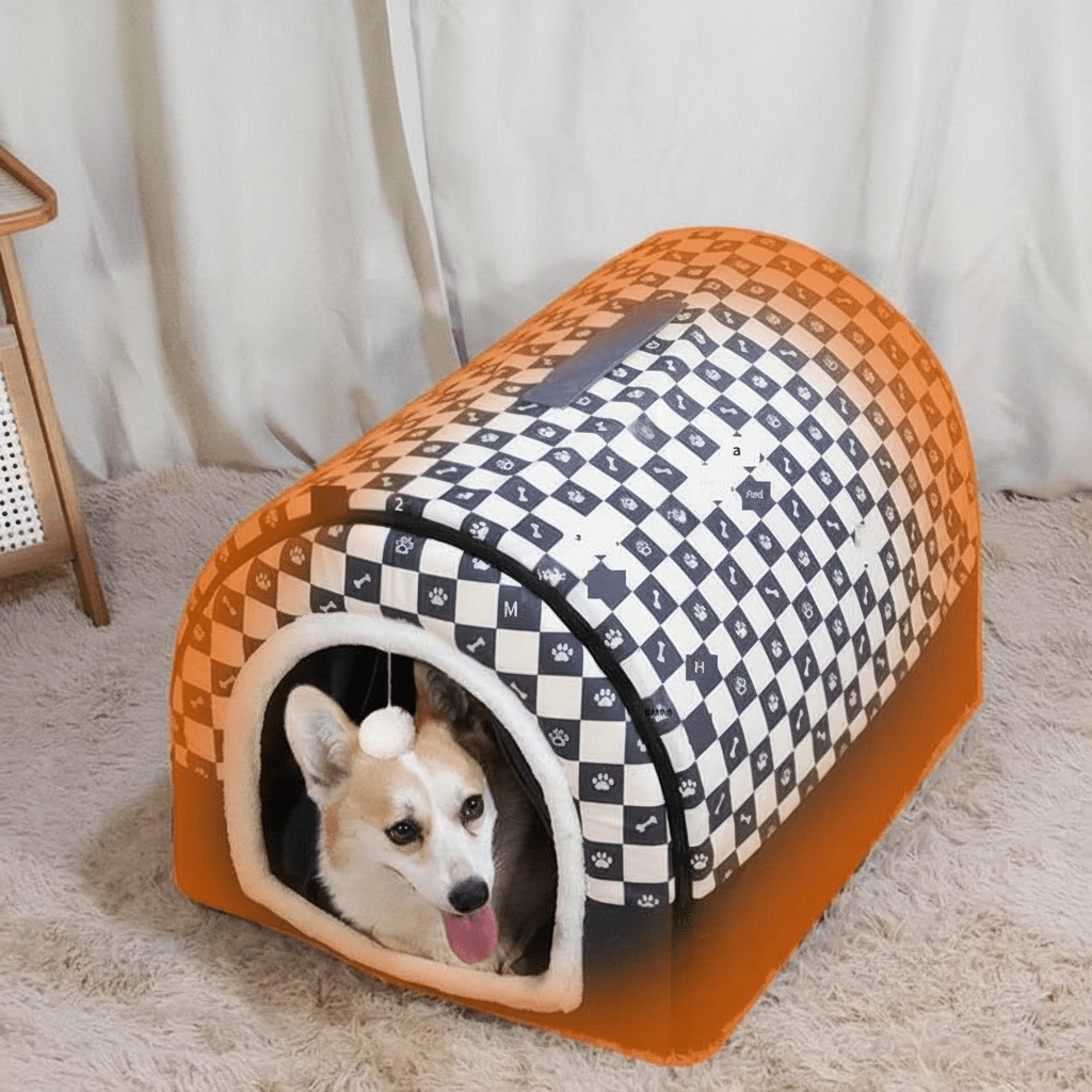 toutou dans toiture pour niche chien chaud